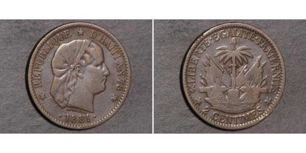 2 Centime Haïti Cuivre 