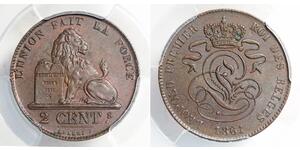 2 Centime 比利时 銅 利奥波德一世 (比利时) (1790 - 1865)