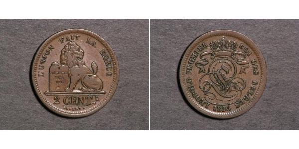 2 Centime 比利时 銅 利奥波德一世 (比利时) (1790 - 1865)