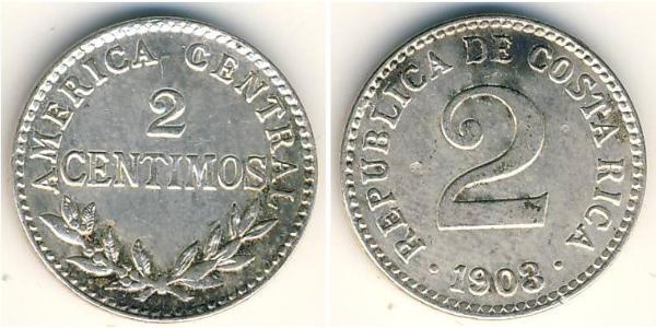 2 Centimo Costa Rica Argento 
