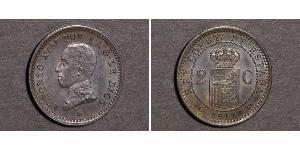 2 Centimo Kingdom of Spain (1874 - 1931) Rame/Bronzo Alfonso XIII of Spain (1886 - 1941)