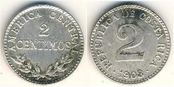 2 Centimo Costa Rica Silver 