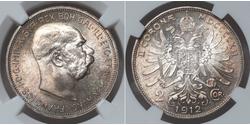 2 Corona Autriche-Hongrie (1867-1918) Argent 