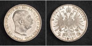 2 Corona Autriche-Hongrie (1867-1918) Argent 