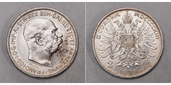 2 Corona Impero austro-ungarico (1867-1918) Argento 