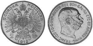 2 Corona Imperio austrohúngaro (1867-1918) Plata 