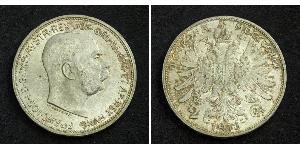 2 Corona Imperio austrohúngaro (1867-1918) Plata 