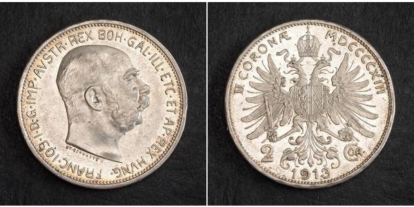 2 Corona Österreich-Ungarn (1867-1918) Silber 