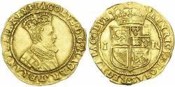 2 Crown Königreich England (927-1649,1660-1707) Gold Jakob I (1566-1625)
