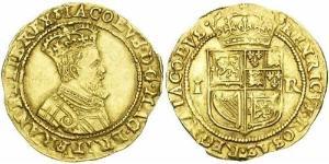2 Crown 英格兰王国 金 詹姆斯六世及一世 (1566-1625)