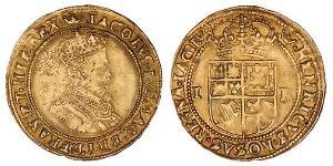 2 Crown 英格兰王国 金 詹姆斯六世及一世 (1566-1625)