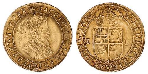2 Crown 英格兰王国 金 詹姆斯六世及一世 (1566-1625)