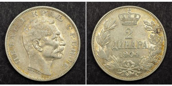 2 Denaro Serbia Argento 