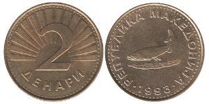 2 Dinar Mazedonien Messing 