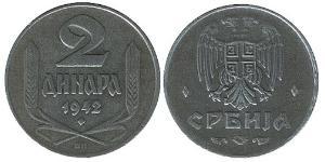 2 Dinar Serbia Zinc 