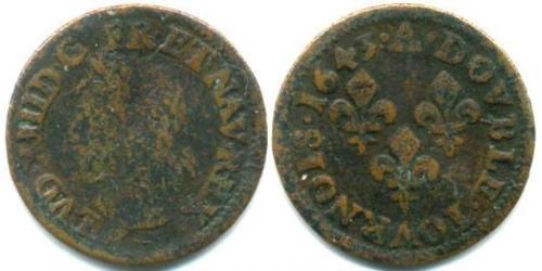 2 Dinar 法国 銅 