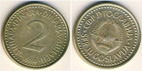2 Dinar 南斯拉夫社会主义联邦共和国 (1943 - 1992) 銅/镍/Zinc 