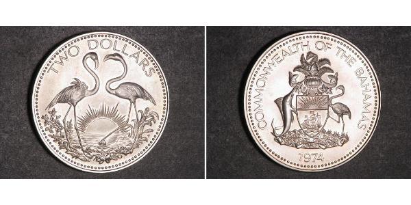 2 Dollar Bahamas Argent 