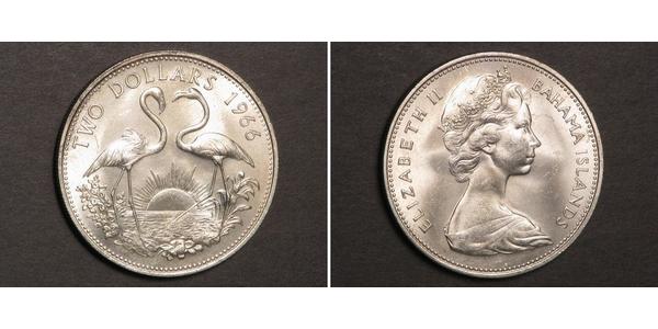 2 Dollar Bahamas Argent Elizabeth II (1926-2022)