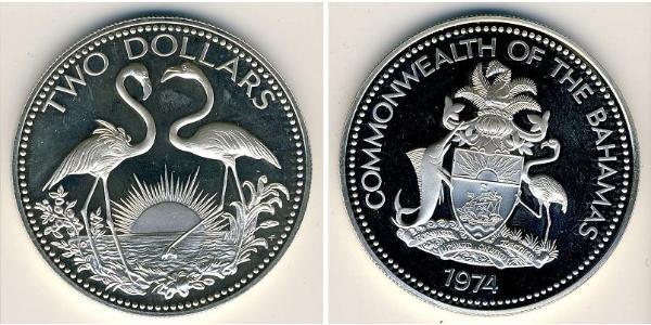 2 Dollar Bahamas Argent 
