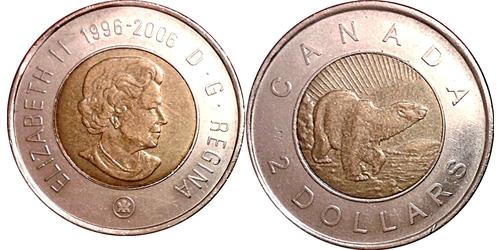 2 Dollar Canada Bronze/Nickel Elizabeth II (1926-2022)