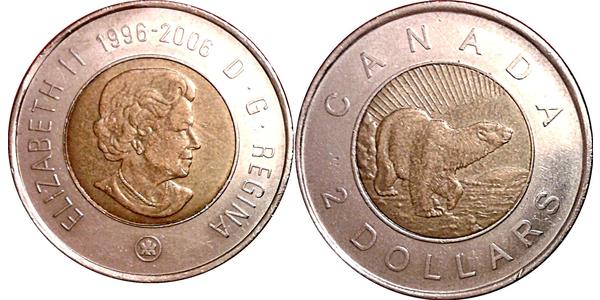 2 Dollar Canada Bronze/Nickel Elizabeth II (1926-2022)