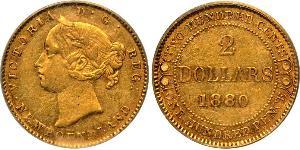 2 Dollar Vereinigtes Königreich von Großbritannien und Irland (1801-1922) Gold Victoria (1819 - 1901)