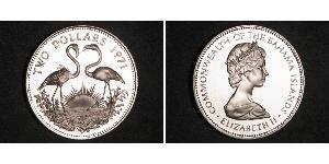 2 Dollar Bahamas Silber Elizabeth II (1926-2022)