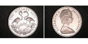 2 Dollar Bahamas Silber Elizabeth II (1926-2022)