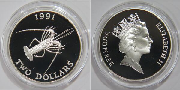 2 Dollar Bermuda Silber 