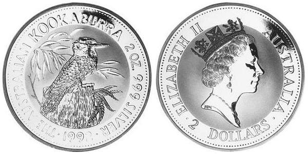 2 Dollar Australia (1939 - ) Silver Elizabeth II (1926-2022)