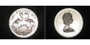 2 Dollar Bahamas Silver Elizabeth II (1926-2022)