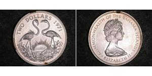 2 Dollar Bahamas Silver Elizabeth II (1926-2022)