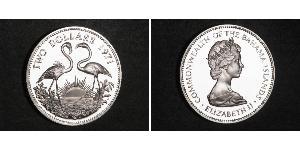 2 Dollar Bahamas Silver Elizabeth II (1926-2022)