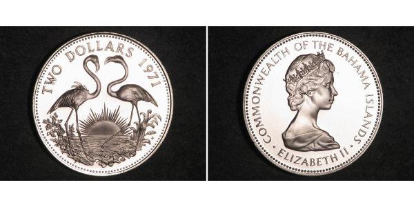 2 Dollar Bahamas Silver Elizabeth II (1926-2022)