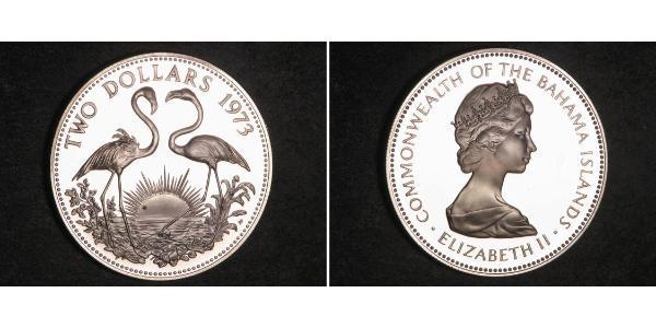 2 Dollar Bahamas Silver Elizabeth II (1926-2022)