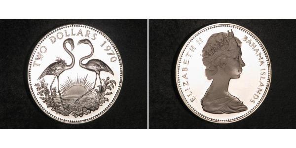 2 Dollar Bahamas Silver Elizabeth II (1926-2022)