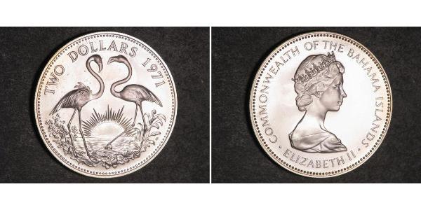 2 Dollar Bahamas Silver Elizabeth II (1926-2022)