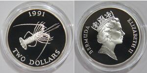 2 Dollar Bermuda Silver 