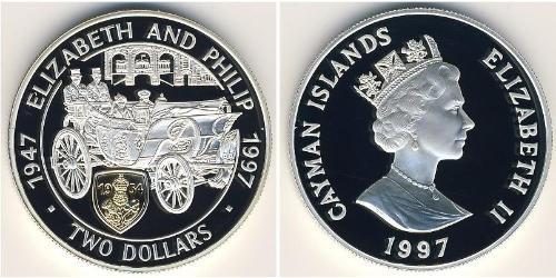 2 Dollar Cayman Islands Silver 