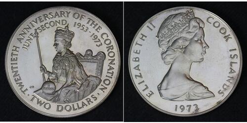 2 Dollar Cook Islands Silver 