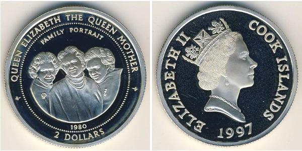 2 Dollar Cook Islands Silver 