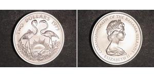 2 Dollar Bahamas 銀 伊丽莎白二世 (1926-2022)