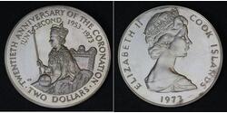2 Dollar Cook Islands 銀 