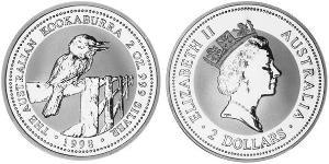 2 Dollar 澳大利亚 銀 伊丽莎白二世 (1926-2022)