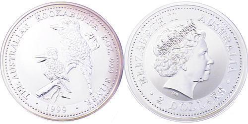 2 Dollar 澳大利亚 銀 伊丽莎白二世 (1926-2022)