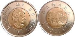 2 Dollar 加拿大 镍 伊丽莎白二世 (1926-2022)