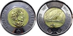 2 Dollar 加拿大 黃銅 伊丽莎白二世 (1926-2022)