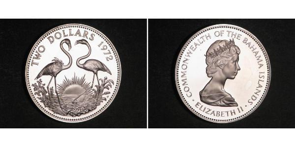 2 Dollaro Bahamas Argento Elisabetta II (1926-2022)
