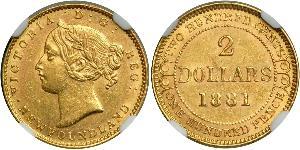 2 Dollaro Canada Oro Vittoria (1819 - 1901)